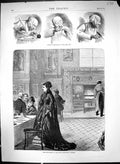 Old 1871 Grill Room South Kensington Museum German Caricatures Bad Pe Victorian