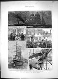 Old 1878 Disaster English Channel Ships Wreck Pommerania Moel Eilian Victorian