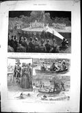 Old 1886 Foresters Fete Crystal Palace Walrus Hunt Pastoral Ballet Da Victorian