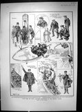 Old Print 1906 Togo Men Japanese Bluejackets Crystal Palace Sailors Japan 20th