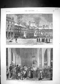 Old 1871 Fire Tuileries Meeting Communist Club Church St. Nicholas De Victorian