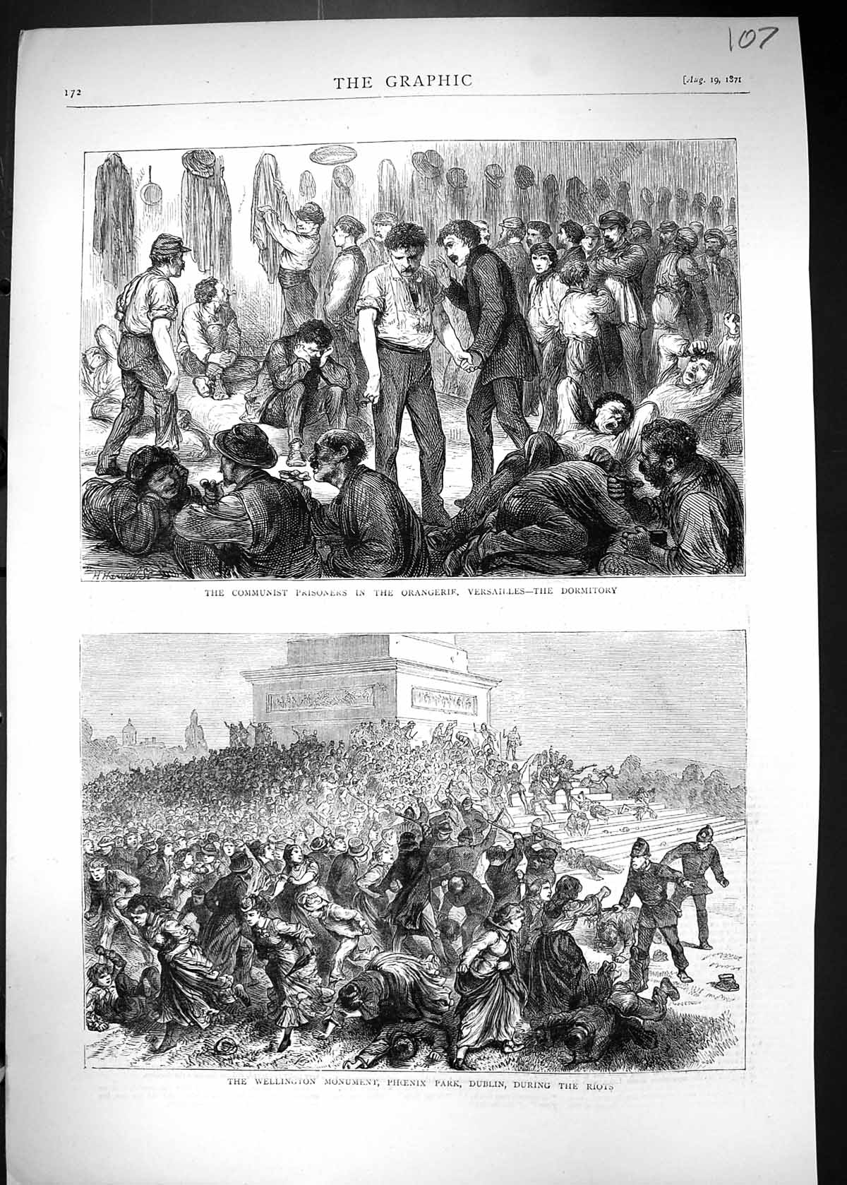 Old 1871 Communist Prisoners Orangerie Versailles Wellington Monument Victorian