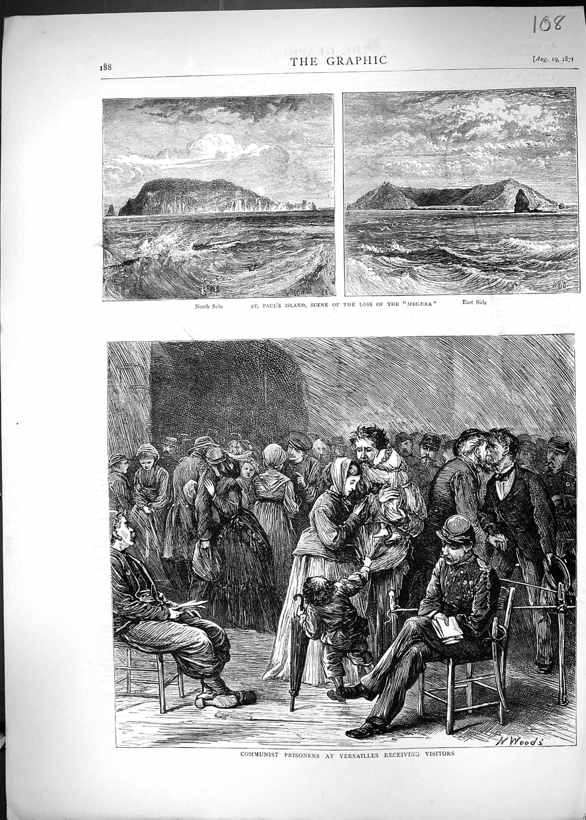 Old 1871 Communist Prisoners Versailles St. Paul'S Island Loss Megaer Victorian