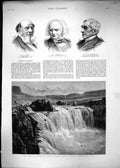 Old 1886 Shoshone Falls Snake River Idaho Territory Hatton Webster Th Victorian