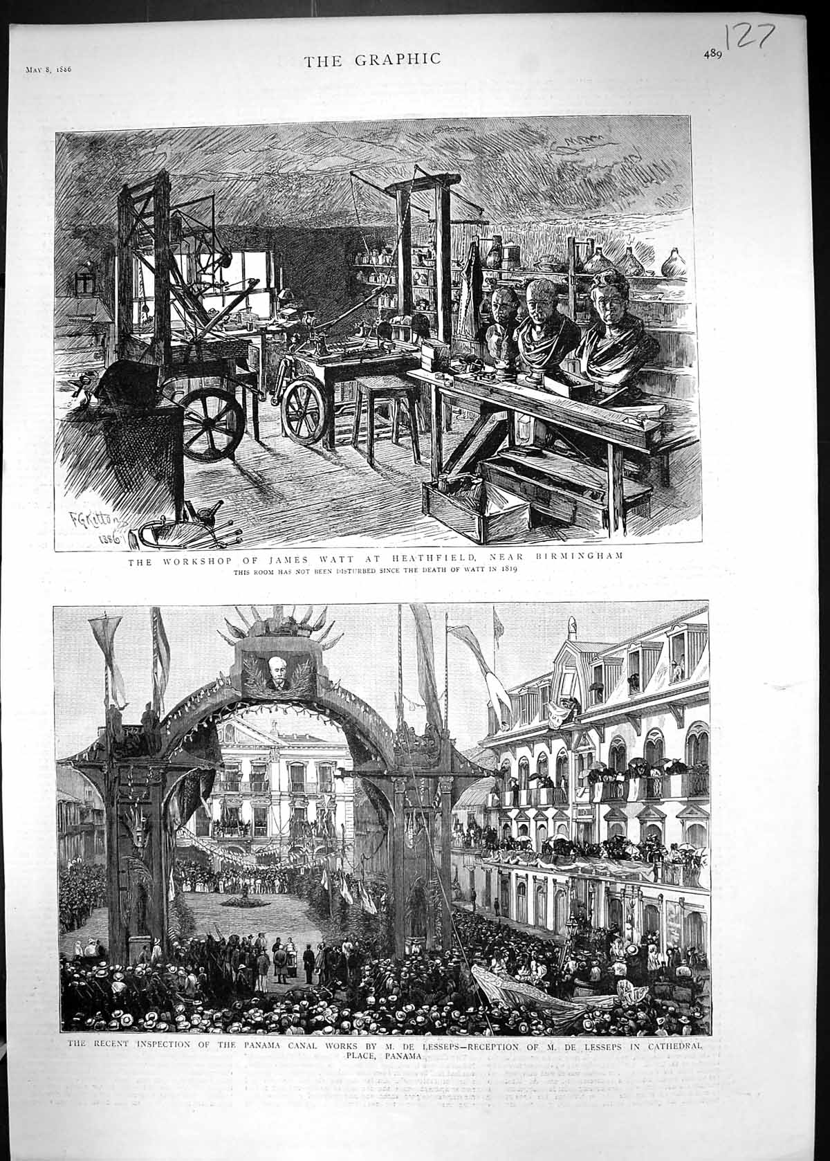 Old 1886 Workshop James Watt Heathfield Birmingham Panama Canal Lesse Victorian