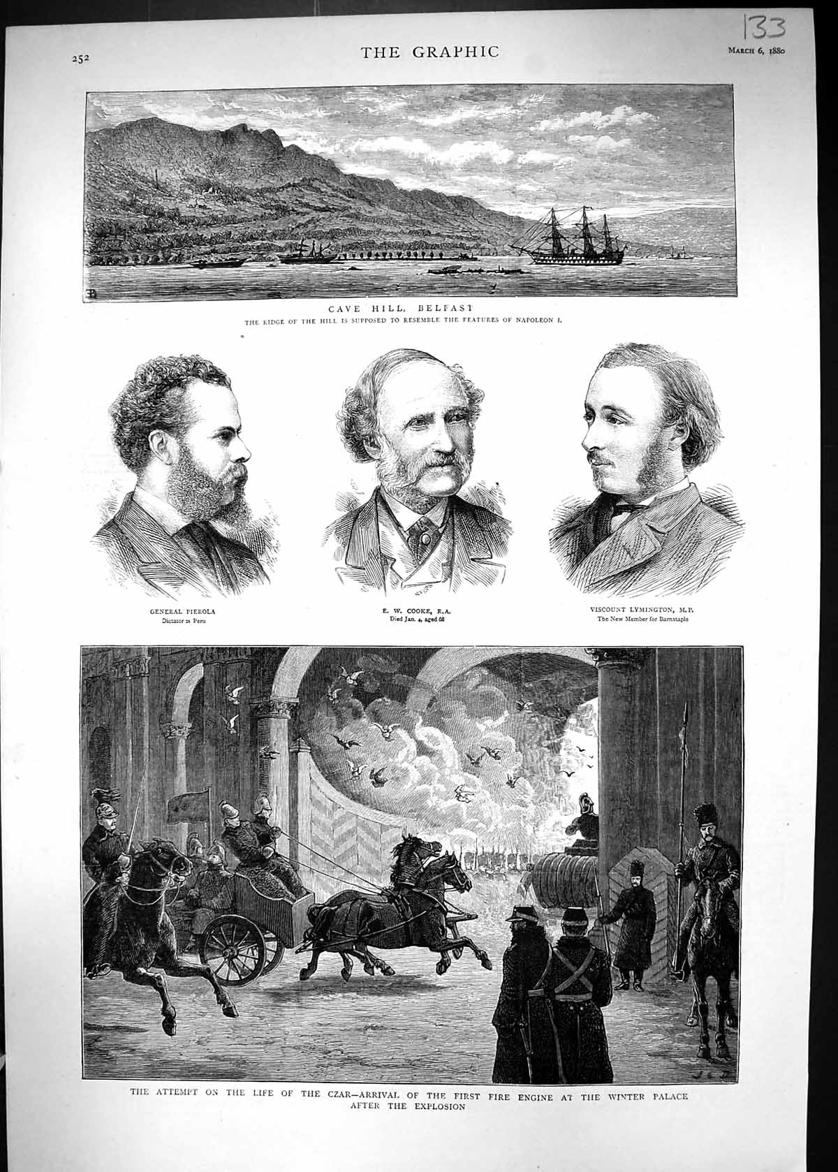 Old 1880 Cave Hill Belfast Pierola Cooke Lymington Attempt Life Czar Victorian