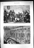 Old 1880 Peasant Police St. Petersburg Russia Winter Palace Nicholas Victorian