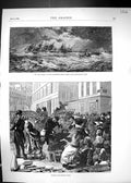 Old 1871 Storm Yorkshire Ships Bridlington Pier Feeding Moblots Paris Victorian