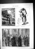 Old 1873 Harz Mountains Goslar Slaves Prince Wales Bolton Recorder Ad Victorian