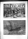 Old 1881 Prince Wales Deer Hunting Mar Forest Ship Wreck Teuton Cape Victorian