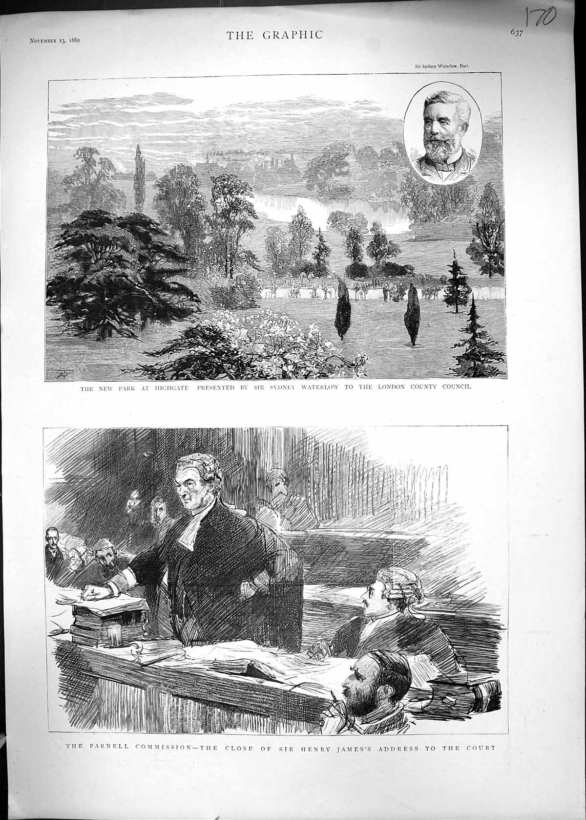 Old 1889 Parnell Commission Henry James Court Highgate Sydney Waterlo Victorian