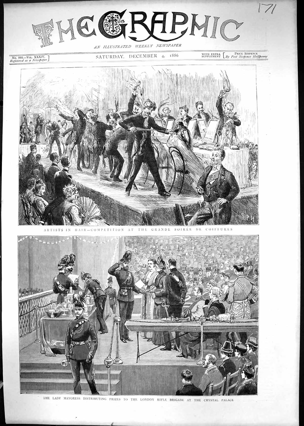 Old 1886 Lady Mayoress London Rifle Brigade Artists Grande Soiree Coi Victorian