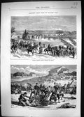 Old Print 1871 General Ducrot Forces Crossing River Marne French Siers D 19th