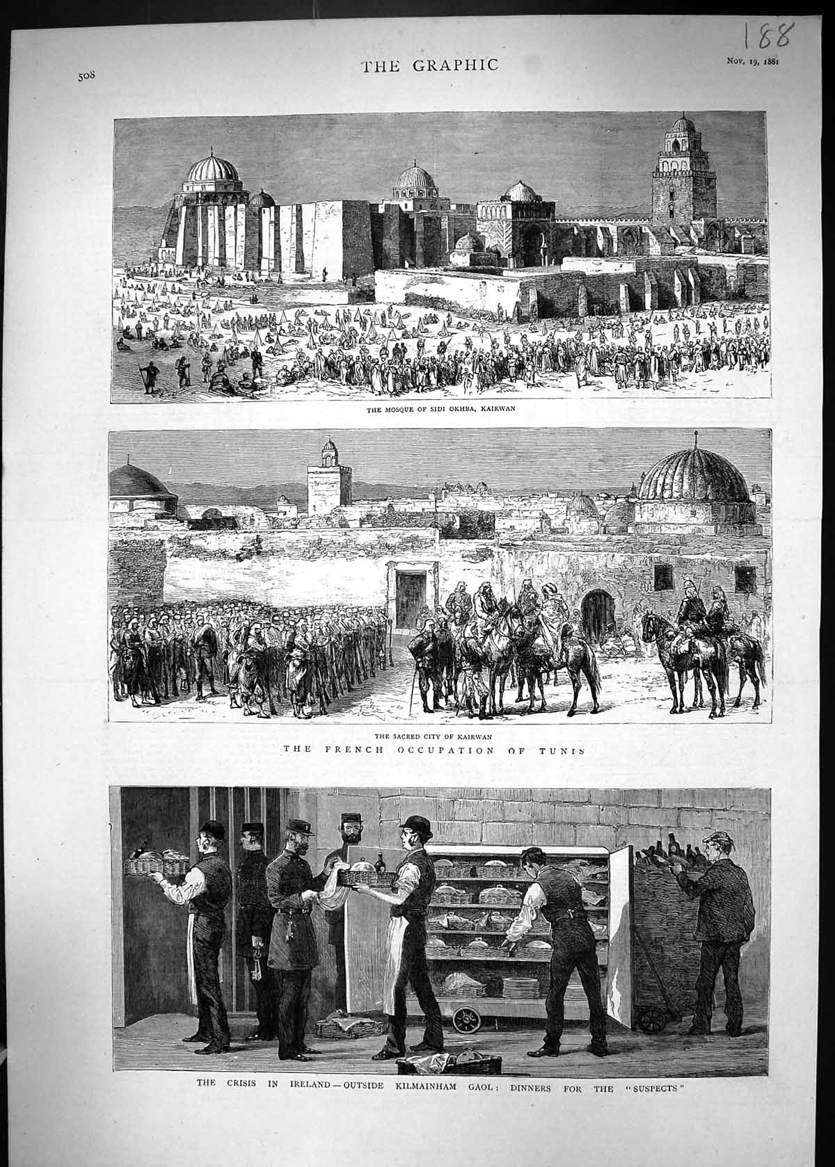 Old 1881 Ireland Kilmainham Gaol French Occupation Tunis Mosque Sidi Victorian