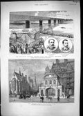 Old Print 1888 Dufferin Railway Bridge Ganges India Walton Hederstedt Tem 19th