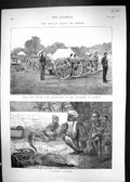 Antique Print 1875 Royal Visit India GSilver Guns Guicowar Baroda Serpent S