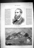Old 1875 George Campbell Lievely Harbour Disco Island Arctic Expediti Victorian