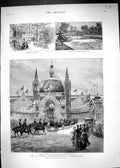 Old 1888 Glasgow International Exhibition Prince Wales River Kelvin I Victorian