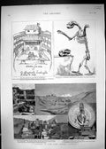 Old 1888 Lamasery Lama Yuru Ladakh Cashmere Swan Theatre Bear Skeleto Victorian