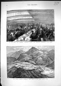 Old 1880 Royal Mail Steam Ship Grantully Castle Afghan Jugdulluck For Victorian