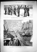 Old 1889 Emperor Germany Royal Yachts Ships Santa Maria Germany Conqu Victorian
