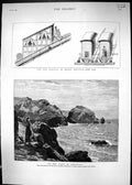 Old 1880 Railway Mount Vesuvius Volcano Scene Coast Cornwall Henry Gi Victorian