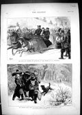 Old 1874 Duke Duchess Edinburgh St. Petersburg Bear Hunt Russia Emper Victorian