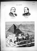 Old Antique Print 1874 Sylvian Weyer Henri Triqueti Picnic Great Pyramid 19th