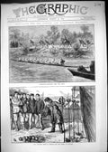 Old 1873 Oxford Cambridge Boat Race Training Leisure Hour Bank Putney Victorian