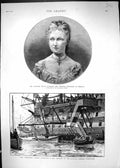 Old 1880 Austrian Princess Stephanie Belgium Worcester Ship Cadets Li Victorian