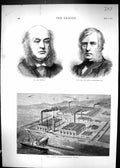 Old 1874 James Ramsden Duke Devonshire Iron Ship Building Yard Indust Victorian