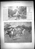 Old 1899 Memorial Empress Austria Cap Martin Polo Match Wimbledon Par Victorian