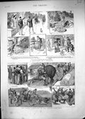 Old 1886 Ceylon Exhibition Agricultural Hall Elephant Tricycle Honeym Victorian