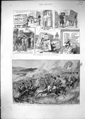 Old 1886 Royal Review Aldershot Tenth Hussars Humours Electioneering Victorian