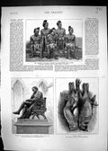 Old 1875 Burmes Dacoits Colonel Hamilton Davidson Statue Benjamin Gui Victorian