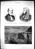 Old 1871 Escaping Paris Night Scene Pownall Davidson Judge-Advocate-G Victorian