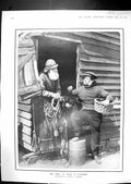 Antique Print 1909 Salts Study Lowestoft Fishermen Horace Nicholls Damaged 20th