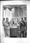 Old 1876 Kandy Buddhist Priests Exhibiting Buddha Tooth Prince Wales Victorian