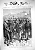 Old Print 1880 Afhganistan Campaign Procession Execution Cabul Prisoners 19th