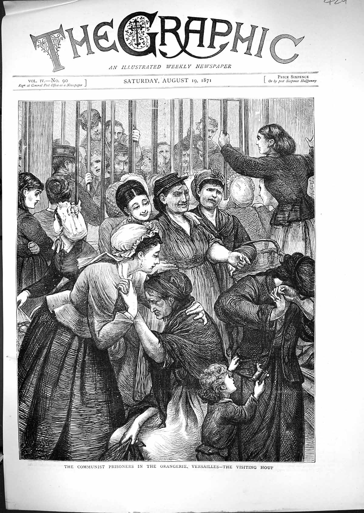 Old 1871 Communist Prisoners Orangerie Versailles France Scene Visiti Victorian