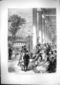 Antique Old Print 1871 Scene Gaming Tables Baden Evening Concert Spectators
