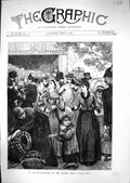 Old Antique Print 1871 Scene St. Denis Arrival Wives Train Paris France 19th