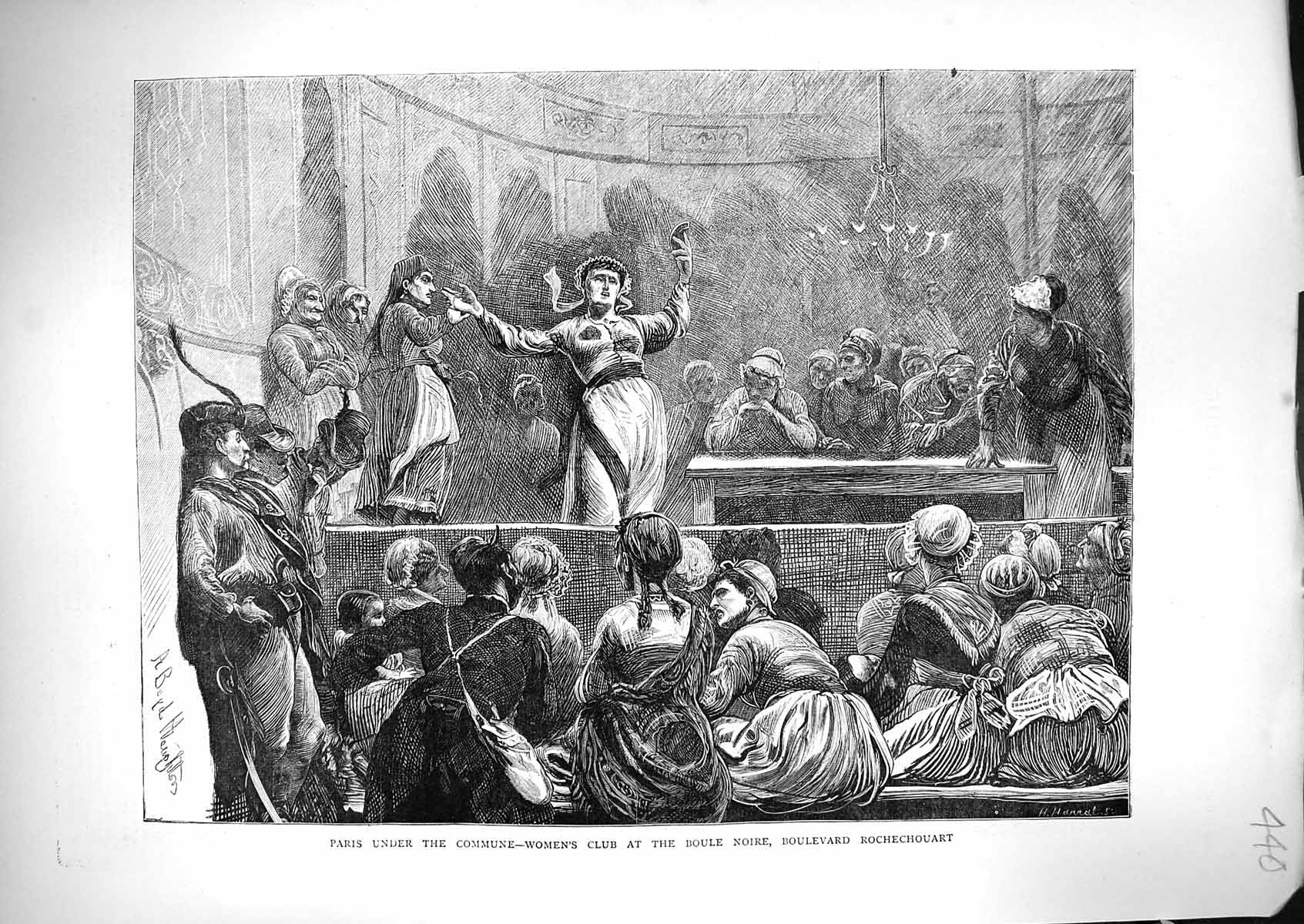 Old 1871 Paris Commune Women'S Club Boule Noire Boulevard Rochechouar Victorian