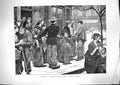 Antique Old Print 1871 Scene Crossing Street Under Fire Paris France Fighting