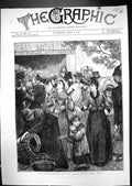Old 1871 Scene St. Denis Arrival Wives Train Paris France Passengers Victorian