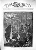 Old 1871 Unwelcome Visitor Shell Bomb Paris France Street Scene Fine Victorian