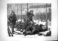 Antique Print 1871 Street Scene Waiting Passage German Siers Paris France 19th