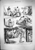 Old Print 1880 Construction Candahar Railway Completion Celebration Sibi 19th