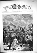 Original Old Antique Print 1871 Scene Sevres Barricade Paris France Women Food