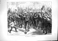 Original Old Antique Print 1871 Scene Women Versailles France War Siers 19th